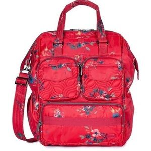 Lug “Via 2” Convertible Tote Bag – (Bouquet Red)